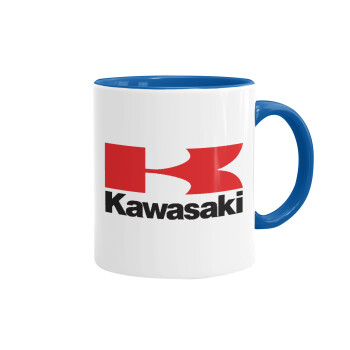 Kawasaki, Κούπα χρωματιστή μπλε, κεραμική, 330ml
