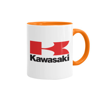 Kawasaki, Mug colored orange, ceramic, 330ml