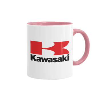 Kawasaki, Κούπα χρωματιστή ροζ, κεραμική, 330ml