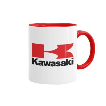 Kawasaki, Κούπα χρωματιστή κόκκινη, κεραμική, 330ml