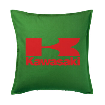 Kawasaki, Μαξιλάρι καναπέ Πράσινο 100% βαμβάκι, περιέχεται το γέμισμα (50x50cm)