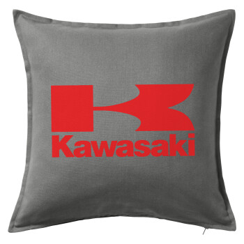 Kawasaki, Μαξιλάρι καναπέ Γκρι 100% βαμβάκι, περιέχεται το γέμισμα (50x50cm)
