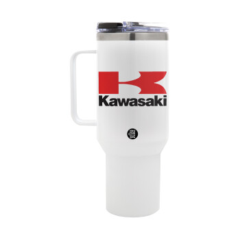 Kawasaki, Mega Stainless steel Tumbler with lid, double wall 1,2L