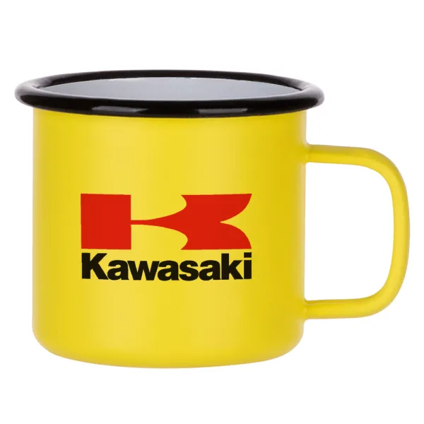 Kawasaki — Κούπα Μεταλλική εμαγιέ ΜΑΤ Κίτρινη 360ml