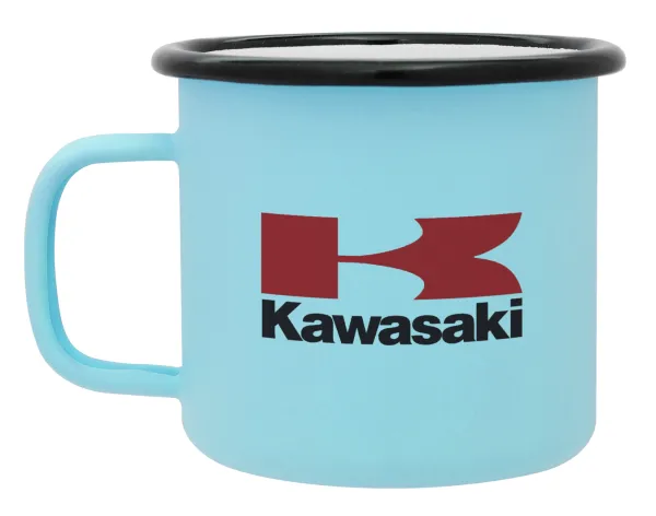 Kawasaki — Κούπα Μεταλλική εμαγιέ ΜΑΤ σιέλ 360ml