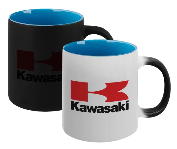 Kawasaki — Magic mug with blue interior, ceramic, 330ml, changes colour with hot drinks