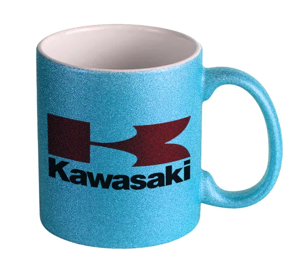 Kawasaki — Κούπα Σιέλ Glitter που γυαλίζει, κεραμική, 330ml