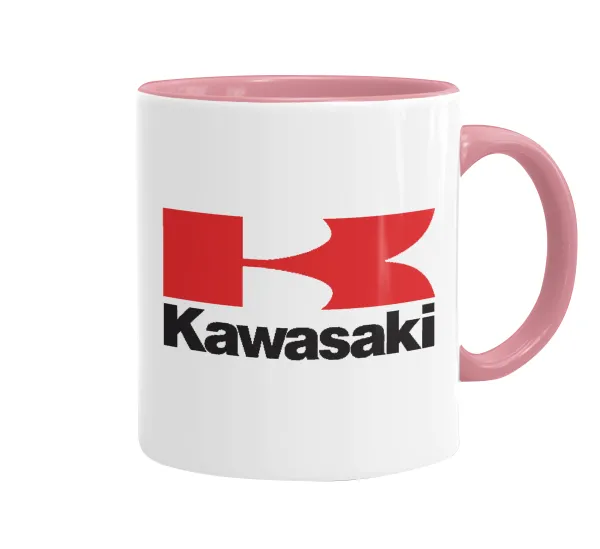 Kawasaki — Κούπα χρωματιστή ροζ, κεραμική, 330ml