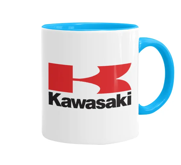 Kawasaki — Κούπα χρωματιστή γαλάζια, κεραμική, 330ml