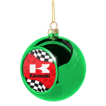 Kawasaki, Green Christmas tree ornament ball 8cm