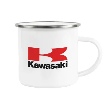 Kawasaki, Metallic enamel cup white 360ml
