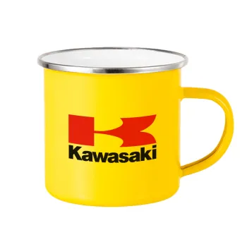 Kawasaki, Yellow Enamel Metallic Cup 360ml