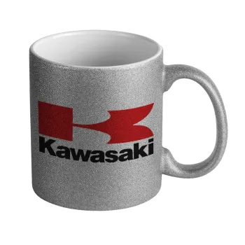 Kawasaki, Κούπα Ασημένια Glitter που γυαλίζει, κεραμική, 330ml