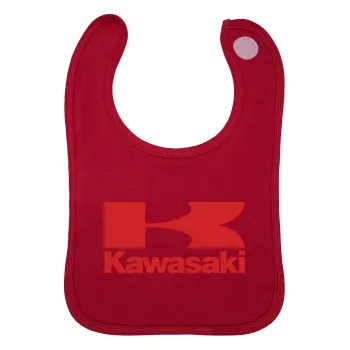 Kawasaki, Σαλιάρα με Σκρατς Κόκκινη 100% Organic Cotton (0-18 months)