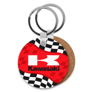 Kawasaki, Μπρελόκ Ξύλινο στρογγυλό MDF Φ5cm