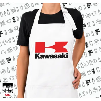 Kawasaki, Ποδιά μακριά Σεφ ολόσωμη με τσέπες white (ΕΝΗΛΙΚΩΝ)