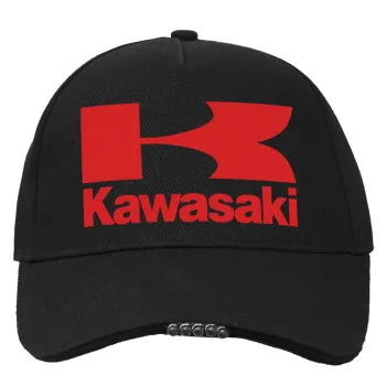 Kawasaki, Work & Activity LED Light Cap – Perfect for Night & Low Light Conditions (100% COTTON, ADULT, UNISEX)
