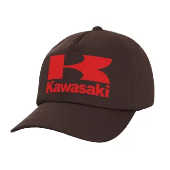 Kawasaki, Καπέλο Ενηλίκων Baseball, 100% Βαμβακερό, Chocolate, Καφέ (ΒΑΜΒΑΚΕΡΟ, ΕΝΗΛΙΚΩΝ, UNISEX, ONE SIZE)