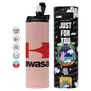 Kawasaki, Tumbler stainless steel PINK 600ml