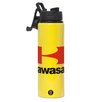 Kawasaki, Μεταλλικό παγούρι νερού με καπάκι ασφαλείας, αλουμινίου 850ml