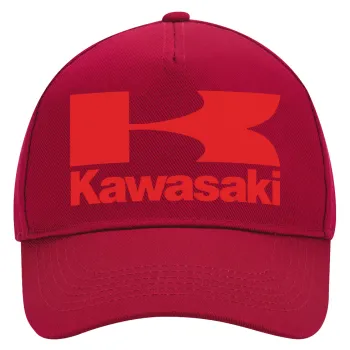 Kawasaki, Adult Ultimate Hat RED, (100% COTTON DRILL, ADULT, UNISEX, ONE SIZE)