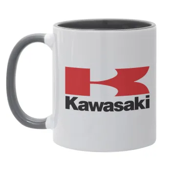 Kawasaki, Mug colored grey, ceramic, 330ml