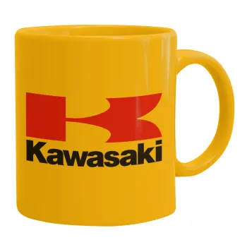 Kawasaki, Ceramic coffee mug yellow, 330ml