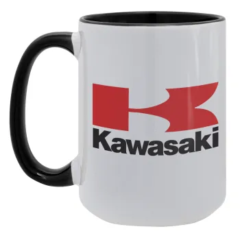 Kawasaki, Κούπα Mega 15oz, κεραμική Μαύρη, 450ml