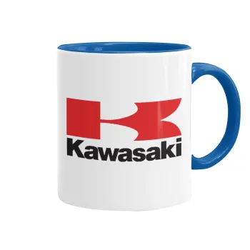 Kawasaki, Κούπα χρωματιστή μπλε, κεραμική, 330ml
