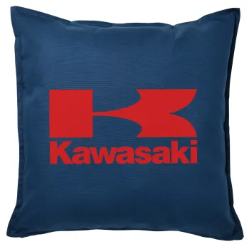 Kawasaki, Sofa cushion Blue 50x50cm includes filling