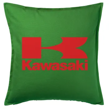 Kawasaki, Μαξιλάρι καναπέ Πράσινο 100% βαμβάκι, περιέχεται το γέμισμα (50x50cm)