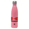 Μεταλλικό παγούρι θερμός Ροζ Ματ (Stainless steel), διπλού τοιχώματος, 500ml