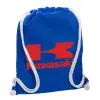 Backpack pouch GYMBAG Blue, with pocket (40x48cm) & thick cords