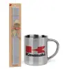 Easter Set, metallic thermal cup (300ml) & Easter aromatic flat candle (30cm) (GRAY)