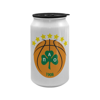 PAO BC, Κούπα ταξιδιού μεταλλική με καπάκι (tin-can) 500ml
