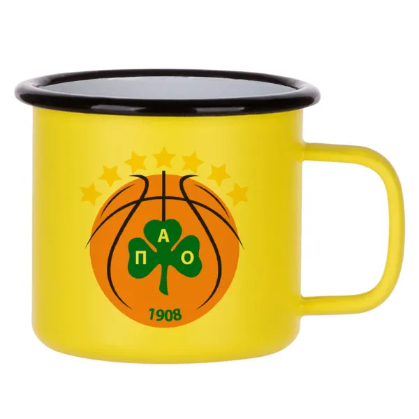ΠΑΟ BC — Κούπα Μεταλλική εμαγιέ ΜΑΤ Κίτρινη 360ml