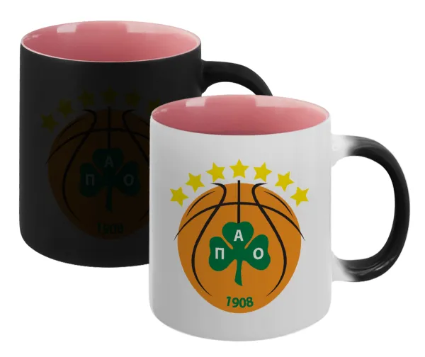PAO BC — Magic mug with pink interior, ceramic, 330ml, changes colour with hot drinks