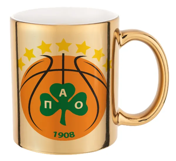 PAO BC — Mug ceramic, gold mirror, 330ml