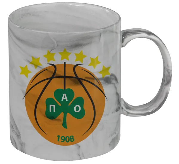 ΠΑΟ BC — Κούπα κεραμική, marble style (μάρμαρο), 330ml