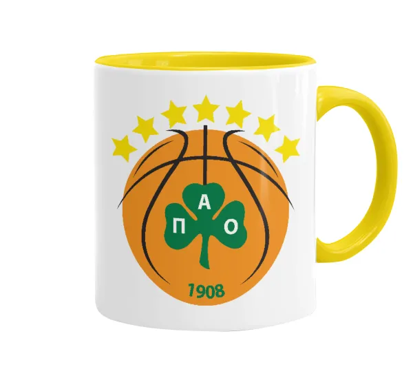PAO BC — Mug colored yellow, ceramic, 330ml