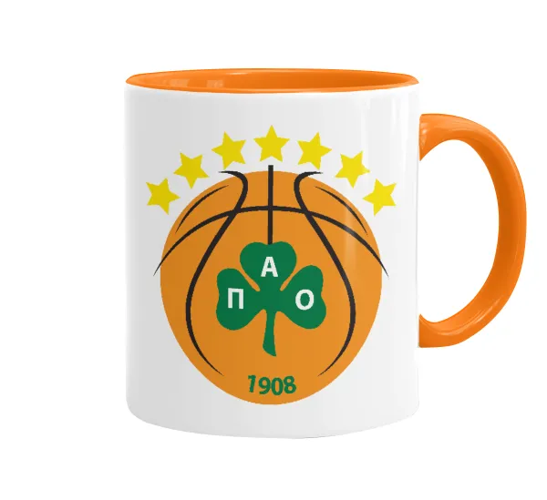 ΠΑΟ BC — Κούπα χρωματιστή πορτοκαλί, κεραμική, 330ml