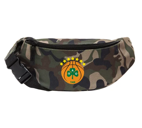 PAO BC — Unisex waist bag (banana) in Jungle camouflage color with 2 pockets