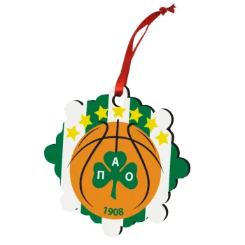 PAO BC, Christmas ornament snowflake wooden 7.5cm