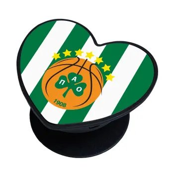 ΠΑΟ BC, Phone Holders Stand  καρδιά Μαύρο Βάση Στήριξης Κινητού στο Χέρι