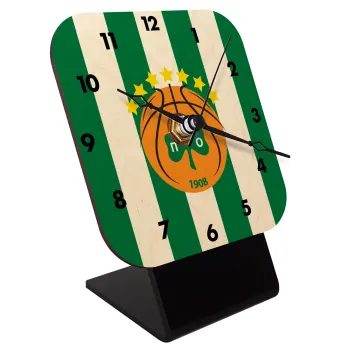 ΠΑΟ BC, Επιτραπέζιο ρολόι σε φυσικό ξύλο (10cm)