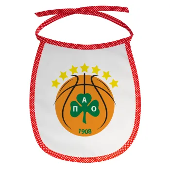 ΠΑΟ BC, Σαλιάρα μωρού αλέκιαστη με κορδόνι Κόκκινη