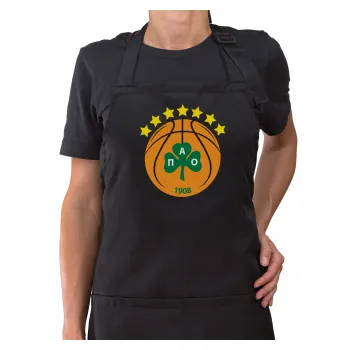 PAO BC, Ποδιά μακριά Σεφ ολόσωμη με τσέπες Μαύρη (ΕΝΗΛΙΚΩΝ)