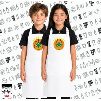 ΠΑΟ BC, Λευκή ΠΑΙΔΙΚΗ Ποδιά μακριά Σεφ ολόσωμη με τσέπες