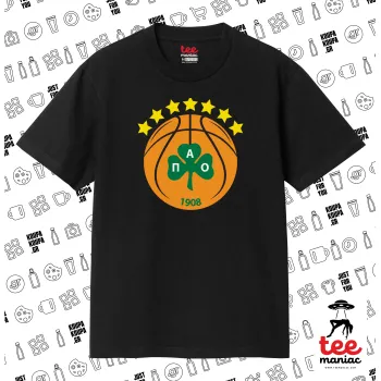 PAO BC, Κλασικό T-Shirt, διπλής ραφής, χωρίς πλευρικές ραφές ΜΑΥΡΟ από 100% βαμβάκι. Vegan & OEKO-TEX πιστοποιημένο.