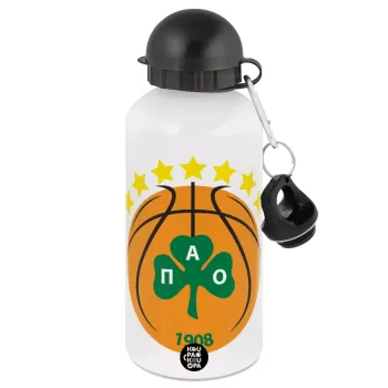 PAO BC, Metal water bottle, White, aluminum 500ml